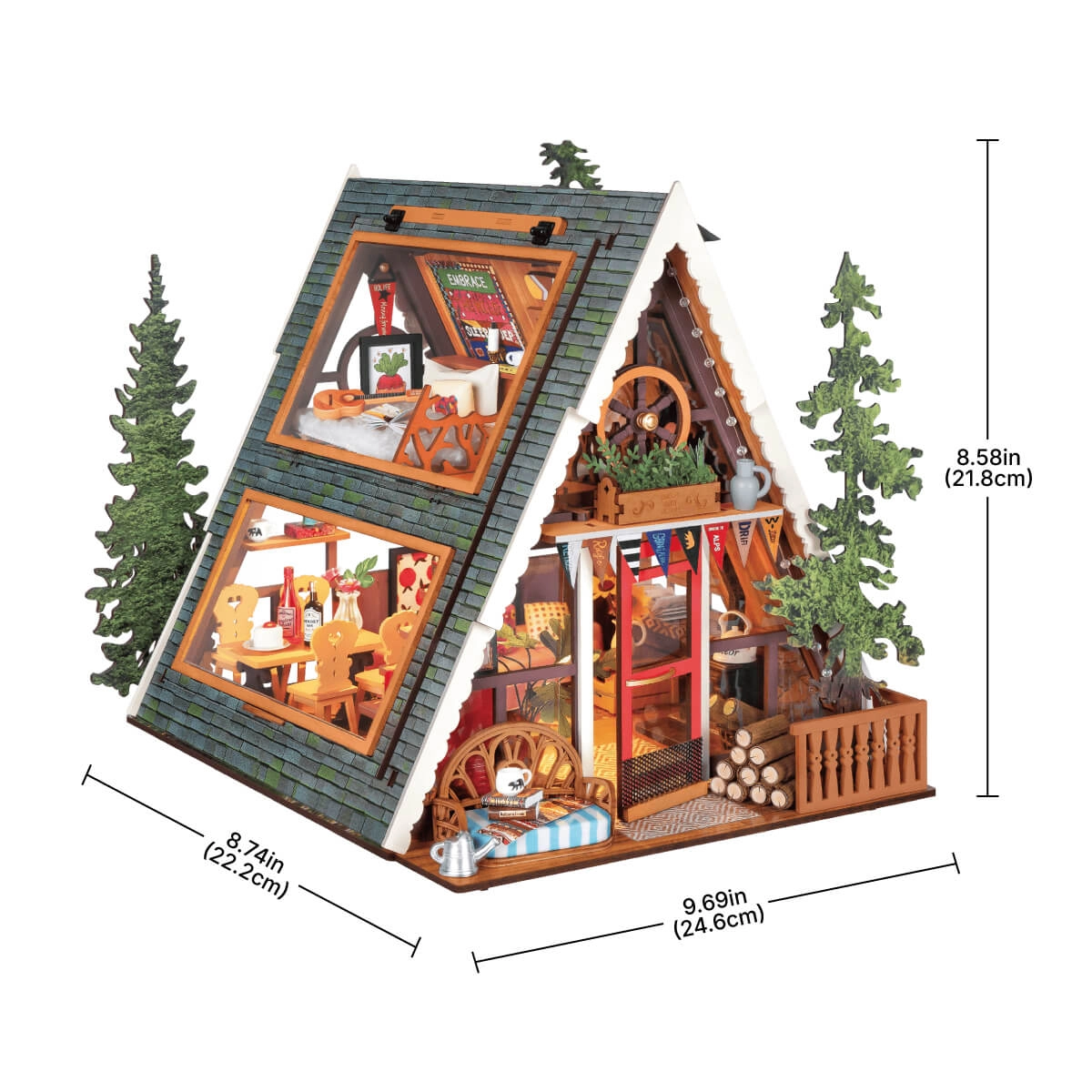 Rolife DIY Triangular Miniature Wooden House Model Kit - Micro Scale Gift for Adults - Image 6