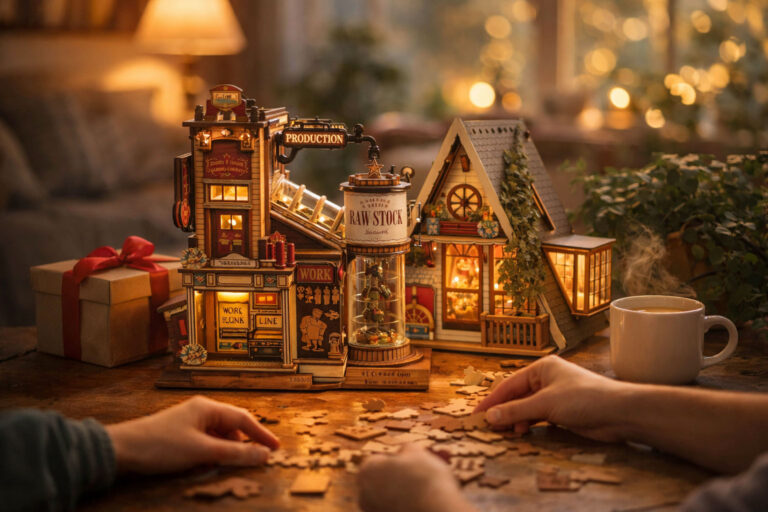 3D wooden miniature house kit